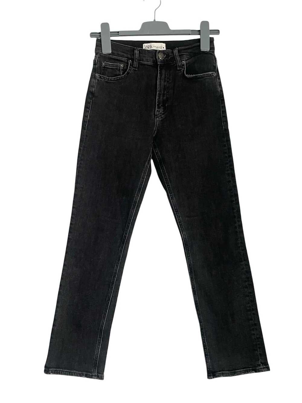ZARA Black Ankle Straight Jeans